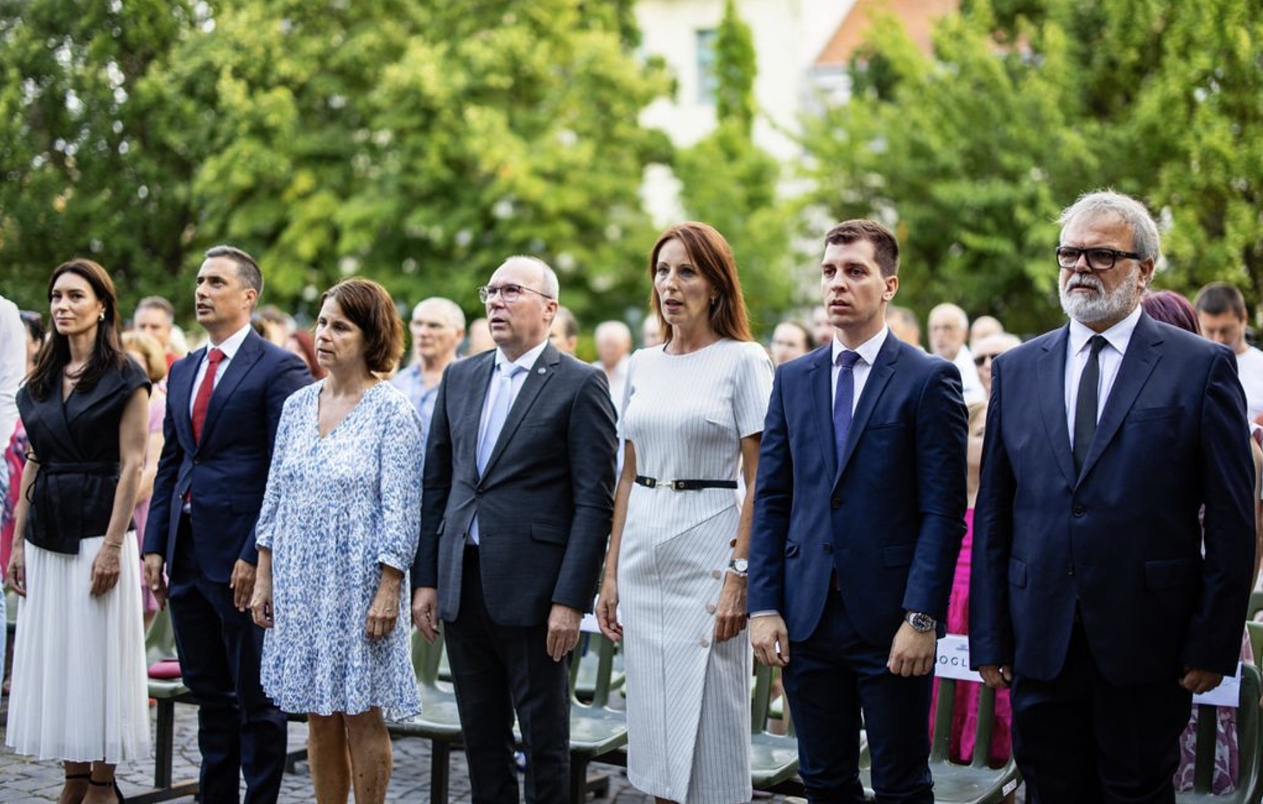 Az Óváros téren tartották a Szent István-napi ünnepséget.