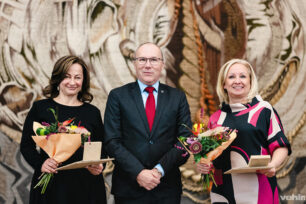 Porga gyula polgármester a Hornig-díjasokkal