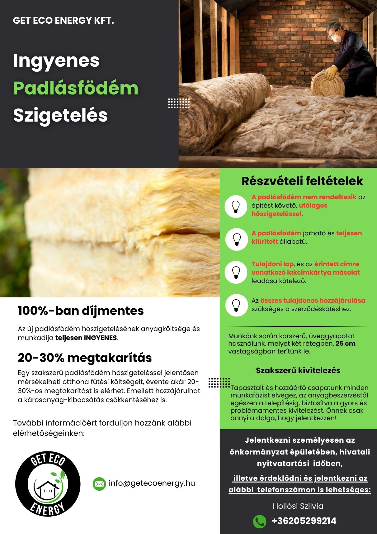 Ingyenes padlásfödém szigetelés