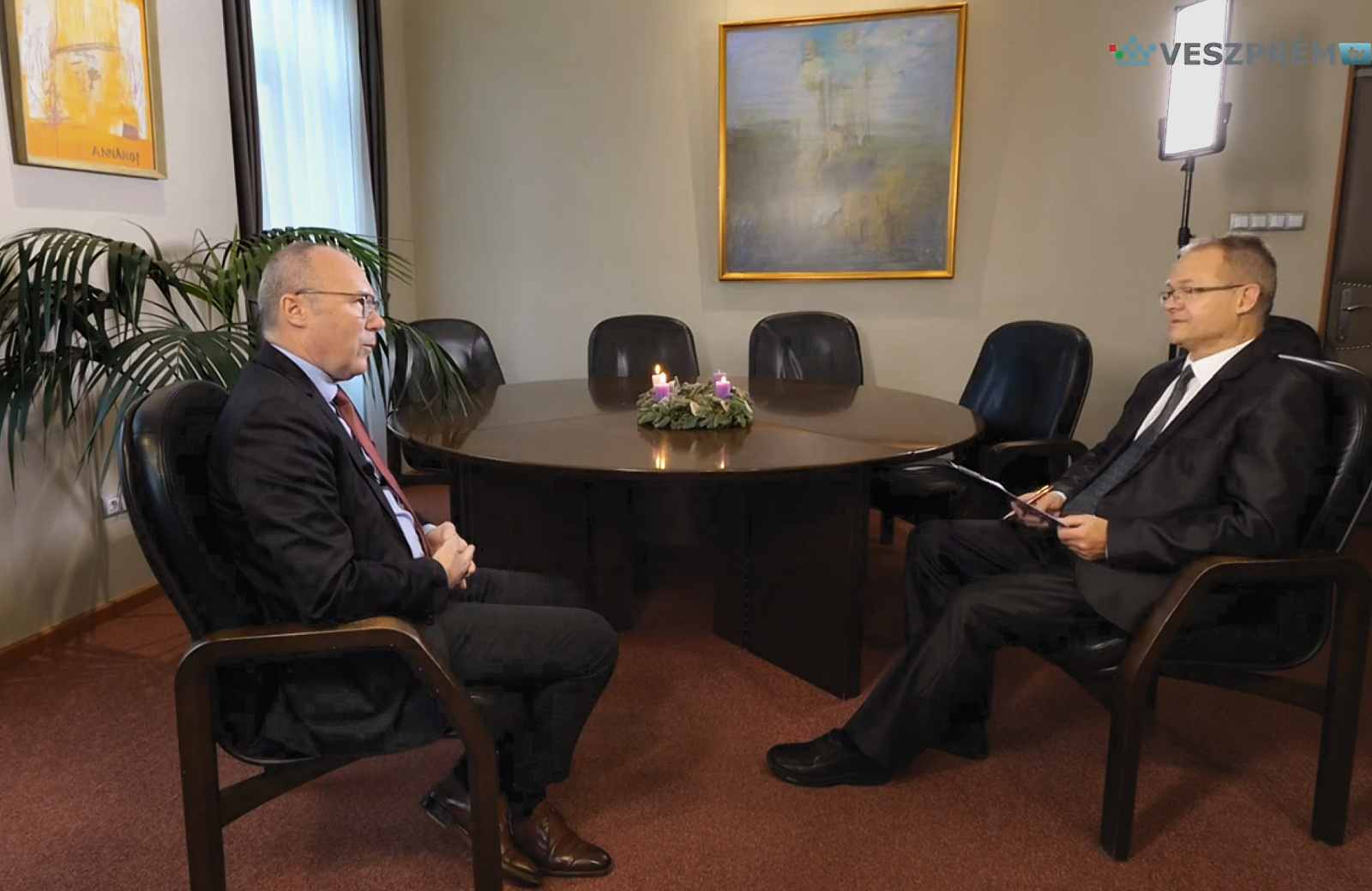 Porga Gyula polgármester és Herendi Gábor főszerkesztő