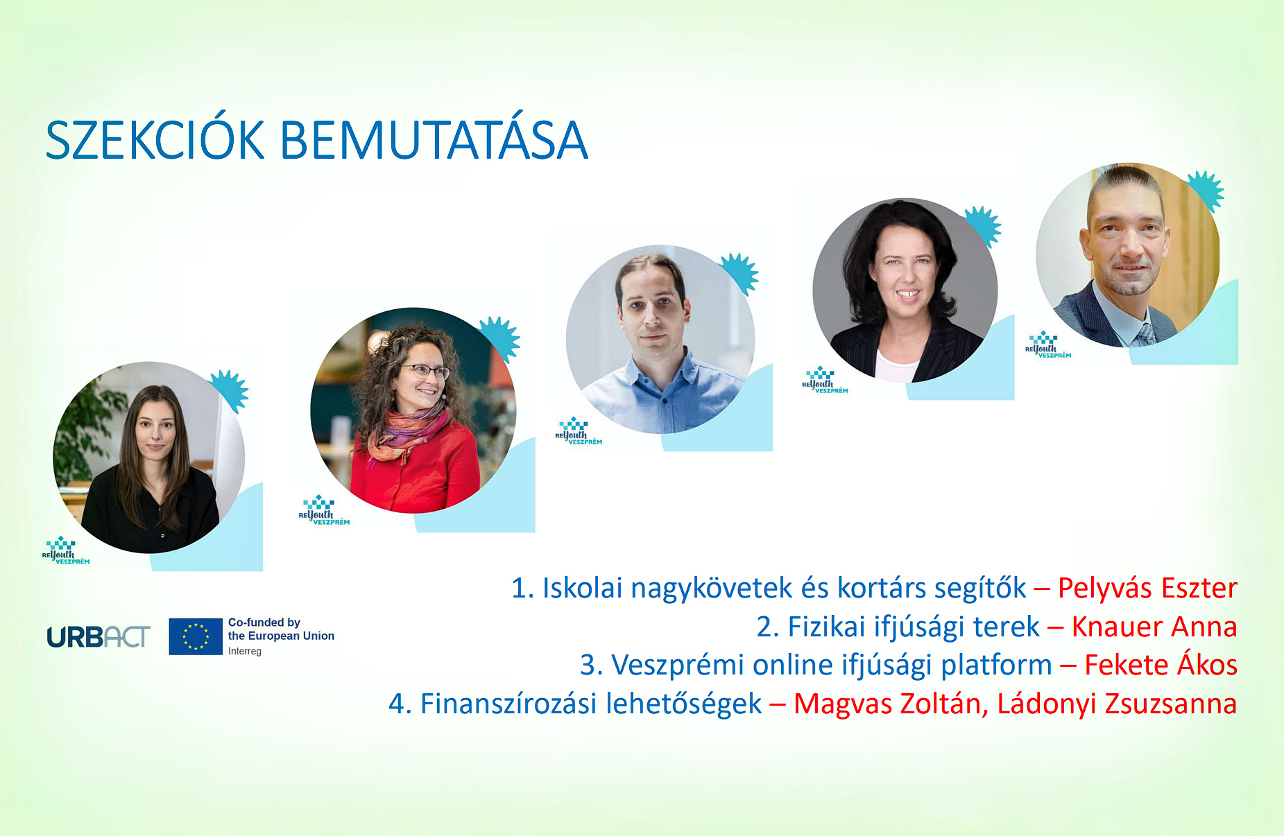 Szekcióvezetők bemutatása