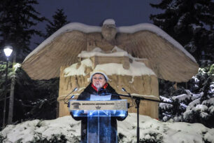 Brusznyai Árpád mártírhalálára emlékeztek az emlékműnél