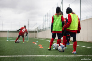 Edzés az új futballcentrumban
